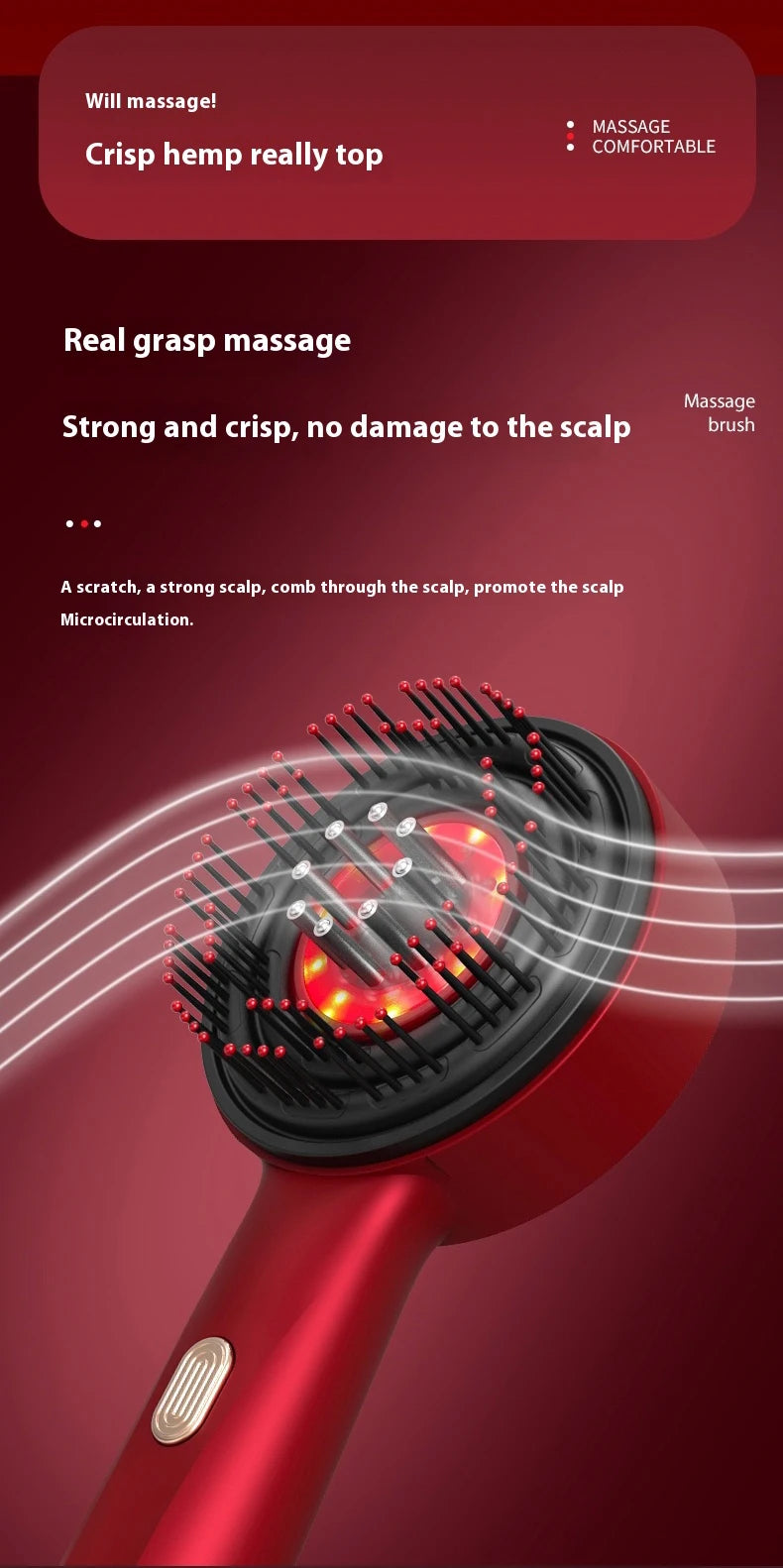 3-in-1 Red Light Scalp Therapy & Hair Growth Comb