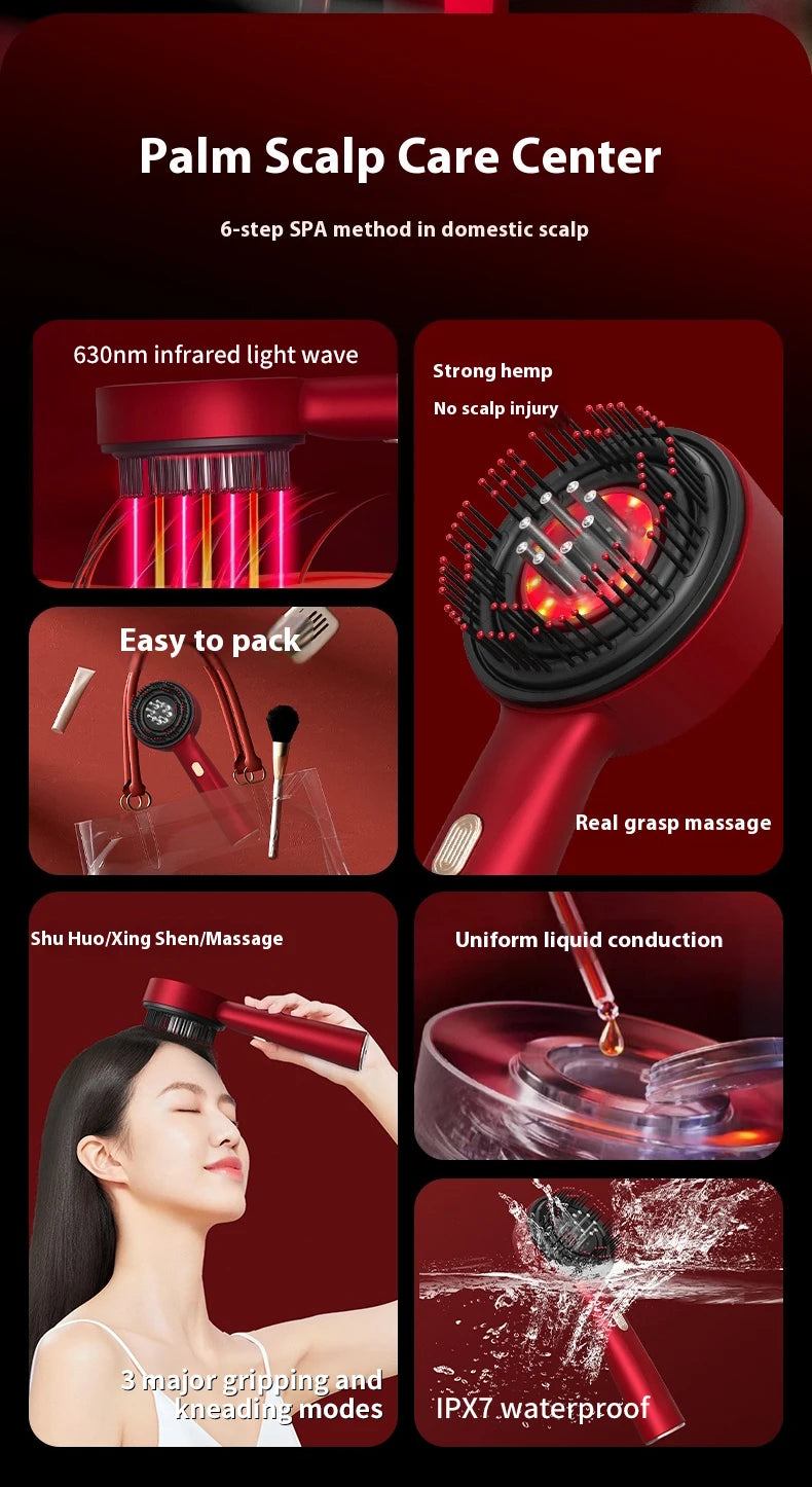 3-in-1 Red Light Scalp Therapy & Hair Growth Comb
